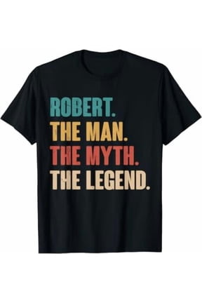 Retro Robert The Man The Myth The Legend Gift Graphic T-Shirt, Size S-5XL