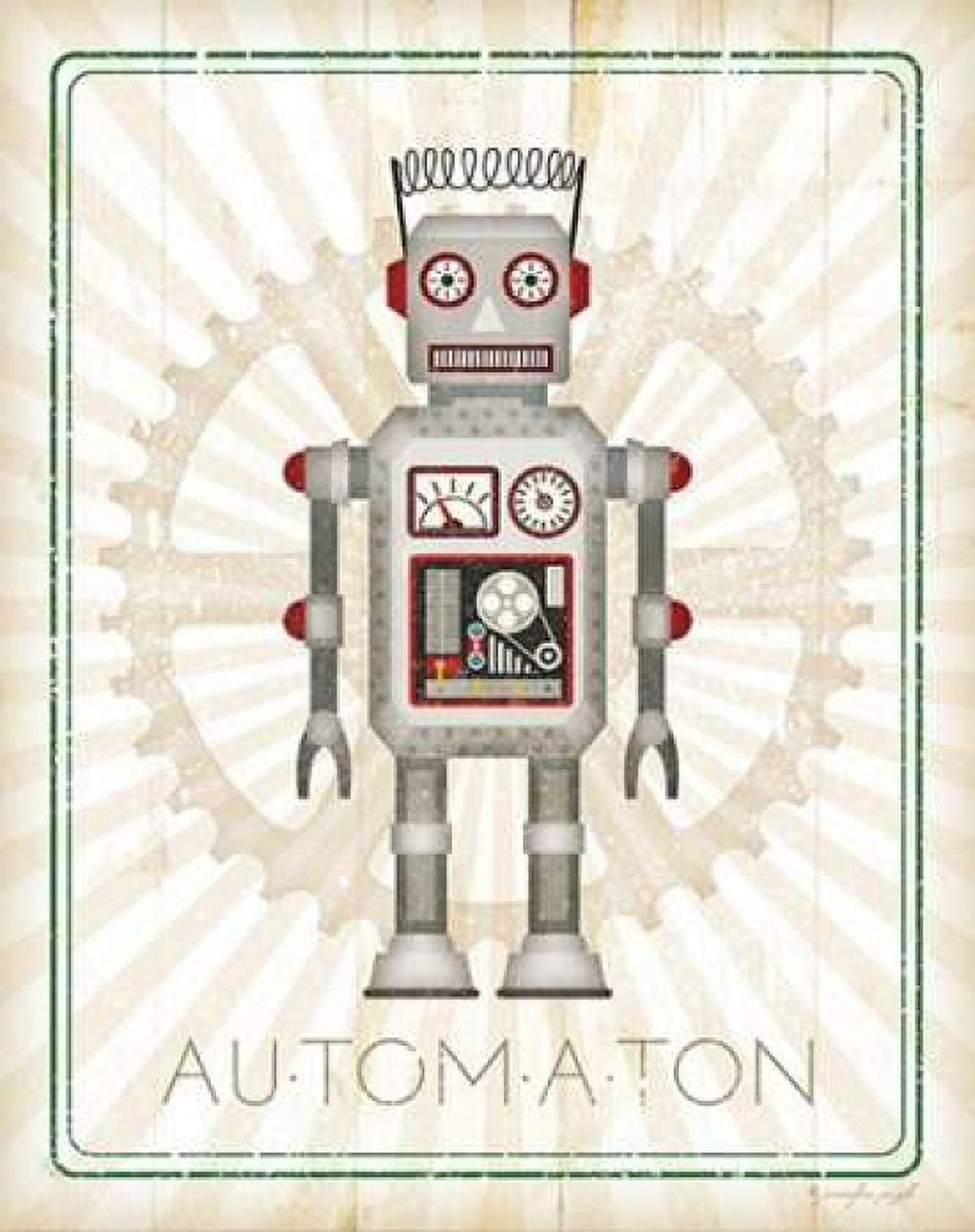 Retro Robot II Canvas Art - Jennifer Pugh (22 x 28)