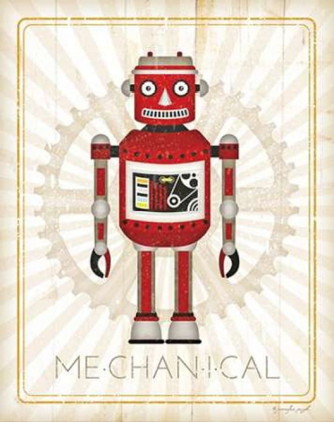 Retro Robot III Canvas Art - Jennifer Pugh (22 x 28)