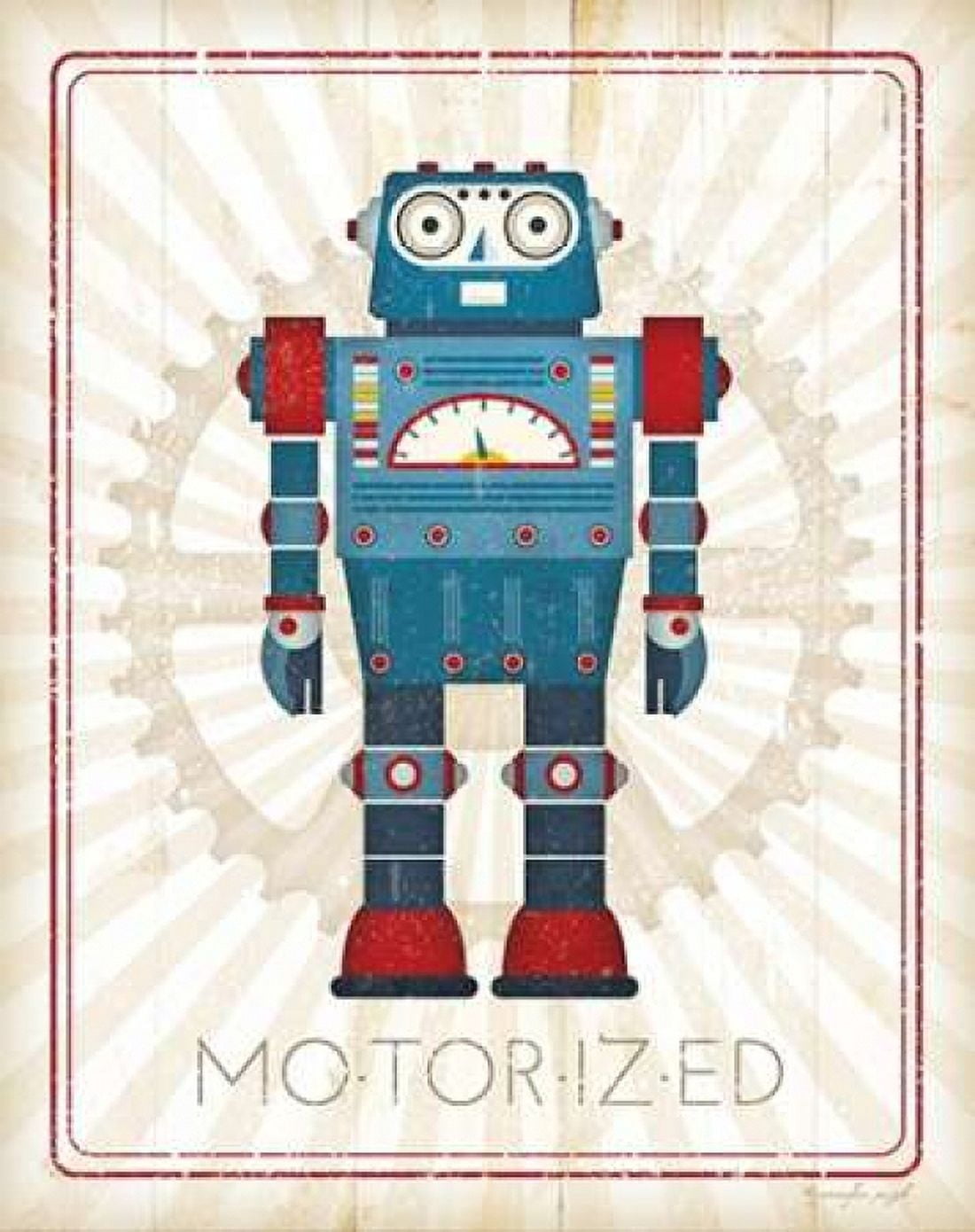 Retro Robot IV Canvas Art - Jennifer Pugh (22 x 28)
