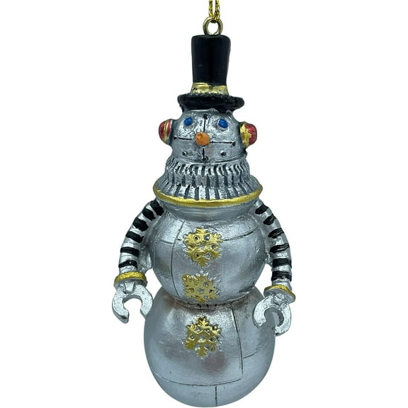 Retro Robot Snowman Christmas Tree Ornament for Kids
