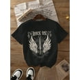 thumbnail image 1 of Retro Rock Band Music Casual Crew Neck Short Sleeve T-Shirt For Women, 1 of 4