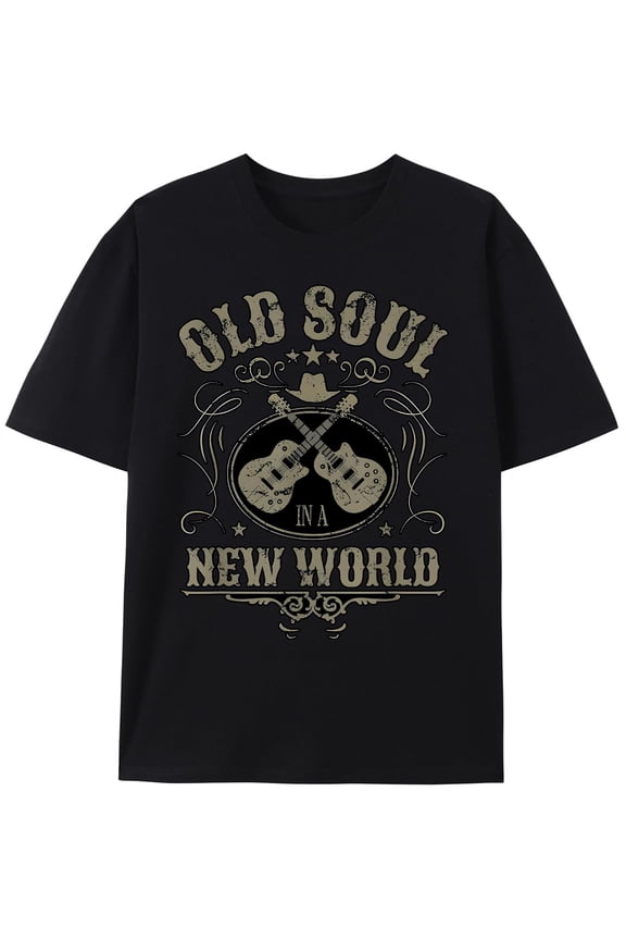 Retro Rock Band T-Shirt Women Country Music Shirt Tops Nashville Music City Tshirt Vintage Guitar Wings Graphic Tees