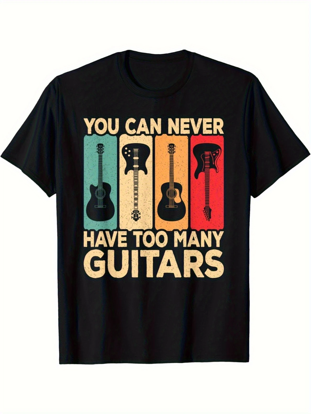 T-shirt Humour "I Have Too Many Guitars" - Coton Pré-rétréci Gildan - Homme - Coupe Relax