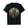 thumbnail image 1 of Retro Rock On Hand Horns for Rock and Roll Music Lovers Black T-Shirt, 1 of 5