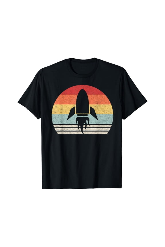 Retro Rocket Space Ship Shirt Vintage Retro Style T-Shirt