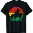 thumbnail image 1 of Retro Rodeo Bronc Riding African American Cowgirl Graphic T-Shirt, 1 of 3