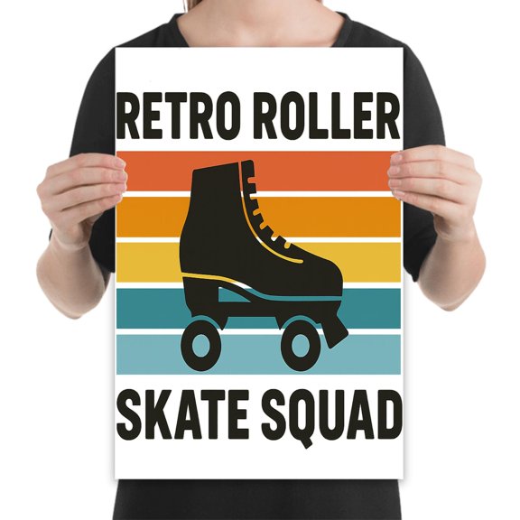 Retro Roller Skate Squad Art - Skating Enthusiasts - 13x19 Poster Print - Vintage Style