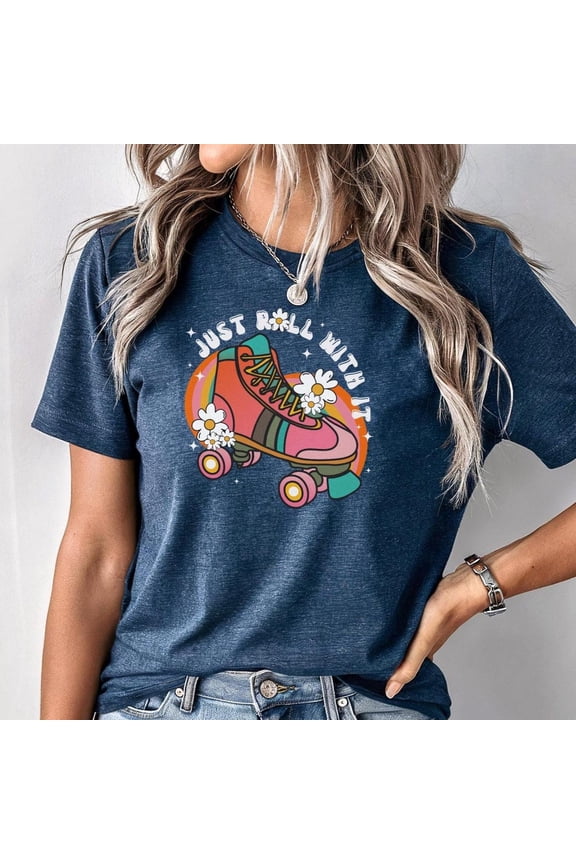 Retro Roller Skating T-Shirt: 70S Skate Party Tee For Women All Size S-5XL