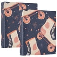 thumbnail image 1 of Retro Rollers Skates 3 Ring Binders 1.5 inch Hardcover File Folders with Interior Pockets A4 Size Organizer for School Office Hospital, 1 of 8