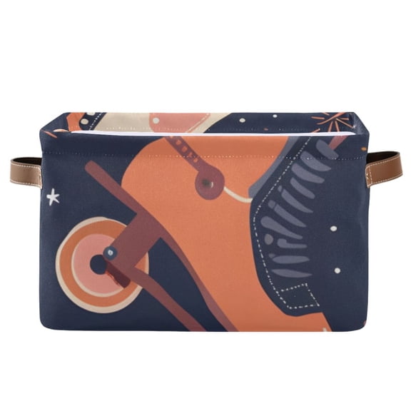 Retro Rollers Skates Storage Bins Baskets With Handles Storage Box Clothes Organizer Organization Toys