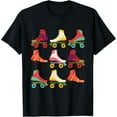 thumbnail image 1 of Retro Rollerskates 80's Derby Roller Skating for Teen Girls T-Shirt, 1 of 4