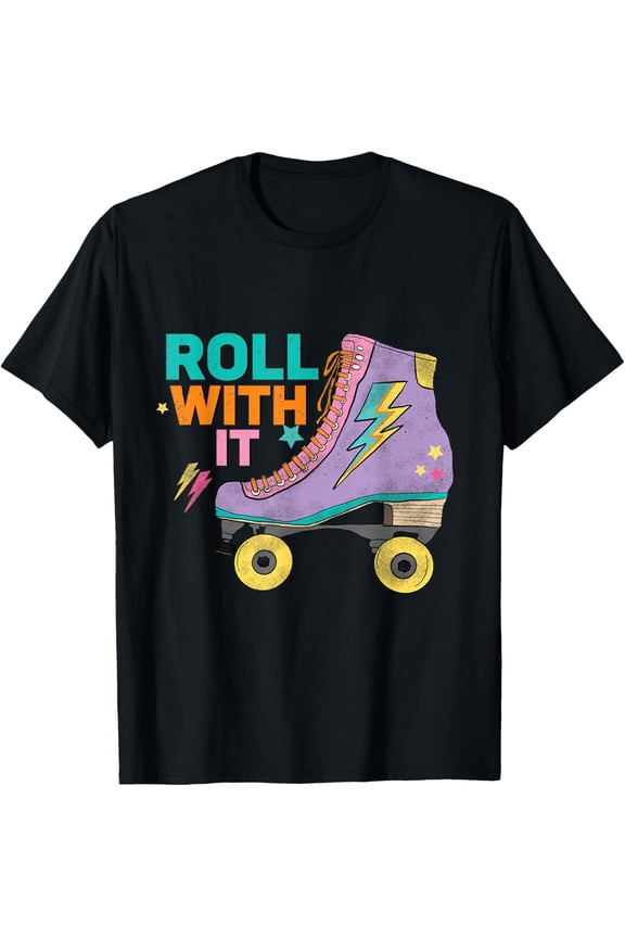 Retro Rollerskates 80's Derby Roller Skating for Teen Girls T-Shirt