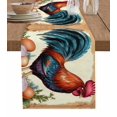 thumbnail image 1 of Retro Rooster Burlap Cotton Table Runner 13x36 Inches Short, Farmhouse Vintage Summer Botanical Farmhouse Table Runners, Outdoor Dining Tablecloths Decor for Baby Shower/Party/Wedding, 1 of 6