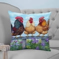 thumbnail image 1 of Retro Rooster Decorative Pillowcase 20''x20'', Vintage Animals Spring Floral Pastoral Throw Pillow Covers Soft Cushion Case for Couch Sofa Bedroom Living Room, Pillowcase Boho Decor, 1 of 8