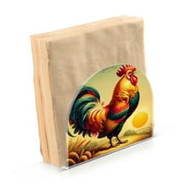 Retro Rooster Napkin Holders for Tables Napkin Stand Paper Holder Organizer Tabletop Tissue Box Dispenser