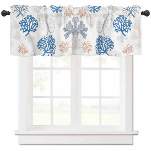 Retro Rooster Valances for Windows Farmhouse Kitchen Curtains Valances Rod Pocket Valance Curtains for Kitchen Windows Farmhouse Vintage Summer Botanical Window Valances for Bathroom Bedroom 42"x12"
