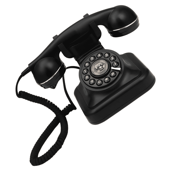 Rotary Dial Telephone, Vintage Landline with Metal Bell, 1960s Classic Corded Phone for Home Office, Redial Function