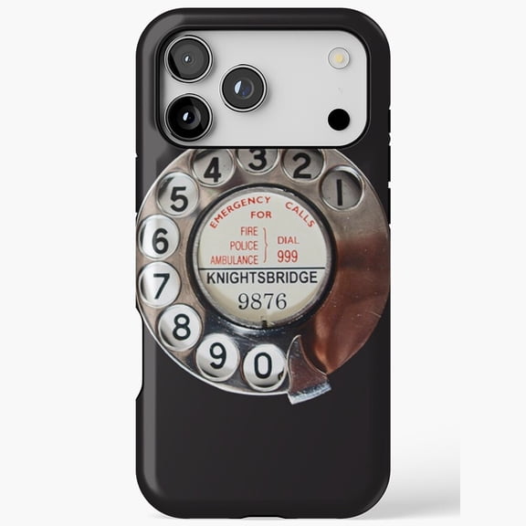 Retro Rotary Phone Dial On Vintage Old School Antique Case for iPhone 11 12 13 14 15 16 17 Pro Max