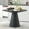 thumbnail image 1 of Retro Round Dining Table Minimalist Elegant Table for Living Room, Dining Room (Black), 1 of 6