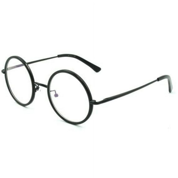 Retro Round Eyeglass Frames Spring Hinge Optical Metal Rx Vintage Spectacles