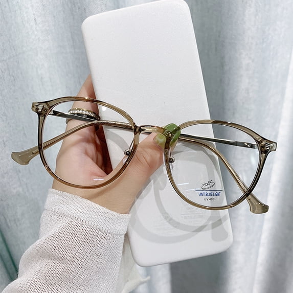 Retro Round Eyeglasses, Full Frame Anti Blue Light Eyewear for Men and Women