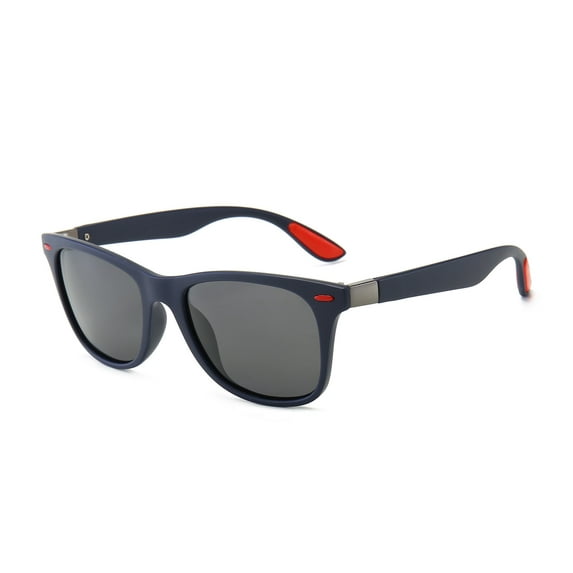 Adult Retro Round Sunglasses Polarized UV400 PC Lens Black Frame Unisex Timeless Style for Everyday Wear Daily