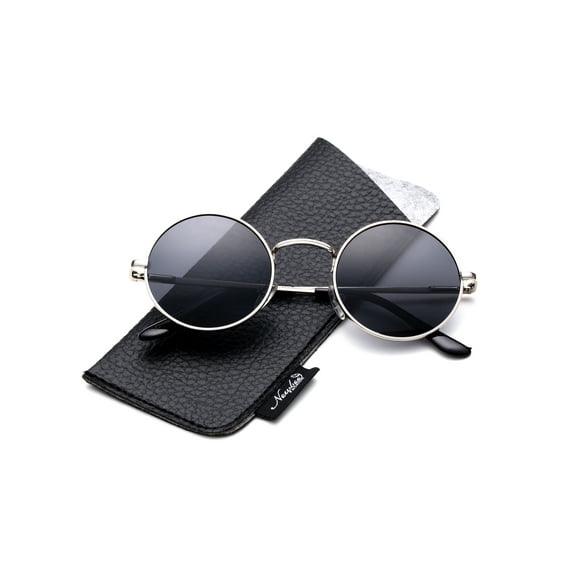 Retro Round Small 48mm Vintage Hippie Round Polaroid Sunglasses Driving Polarized Glasses Steampunk John Lennon Sunglasses