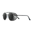 thumbnail image 1 of Retro Round Steampunk Sunglasses, Blocking Side Circle Metal , Vintage Light Gothic Eyewear Glasses, for Lens Gray Frame, 1 of 7