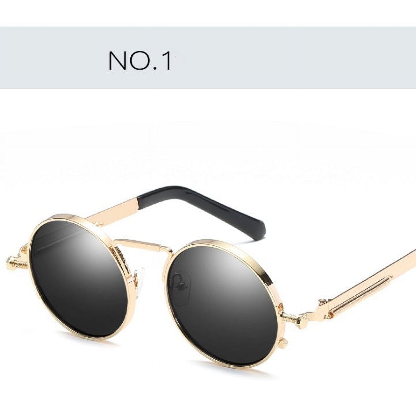 Round Sunglasses for Men Women with UV400 Protection Anti 