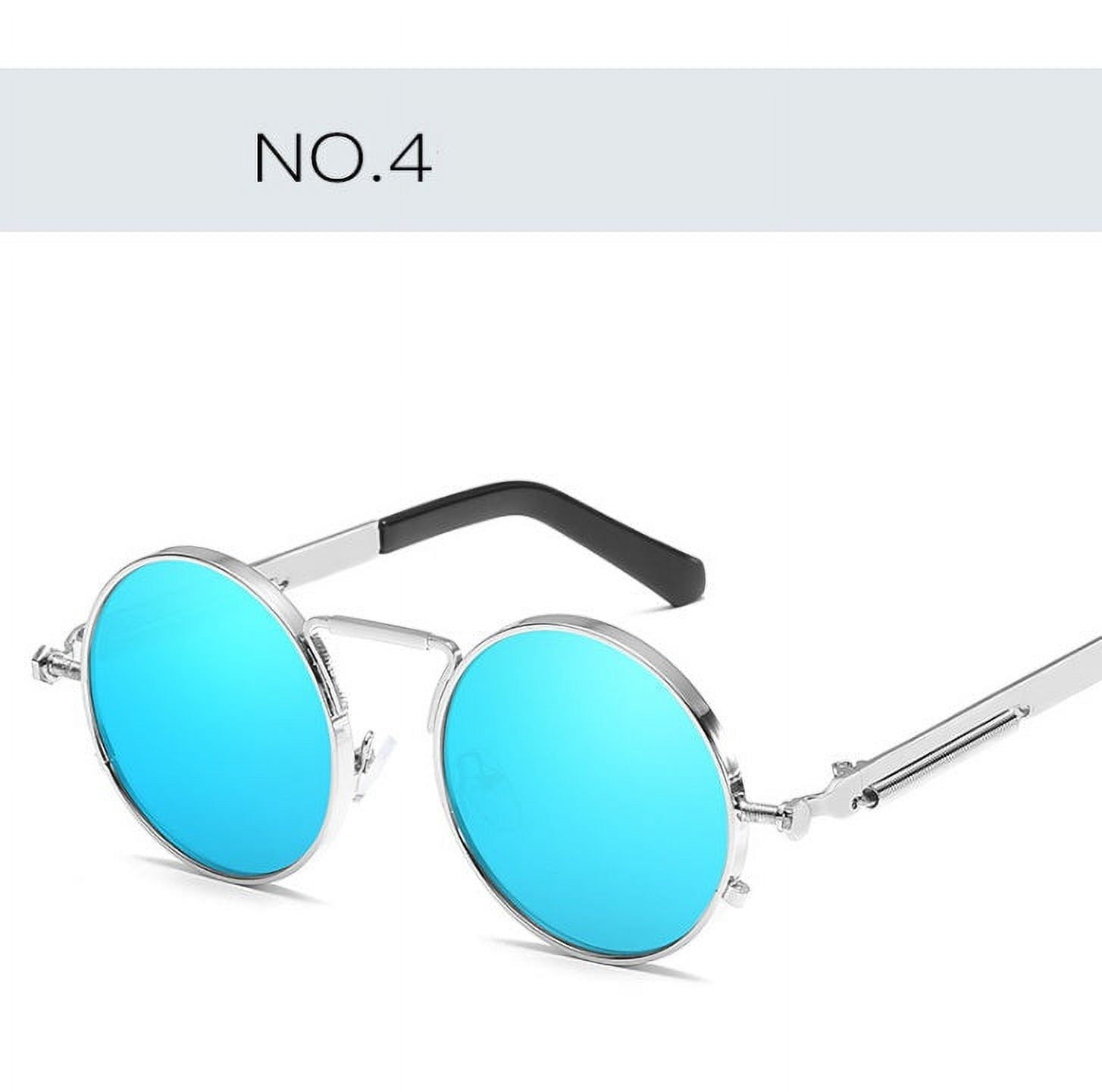 Round Sunglasses for Men Women with UV400 Protection Anti  display picture 1