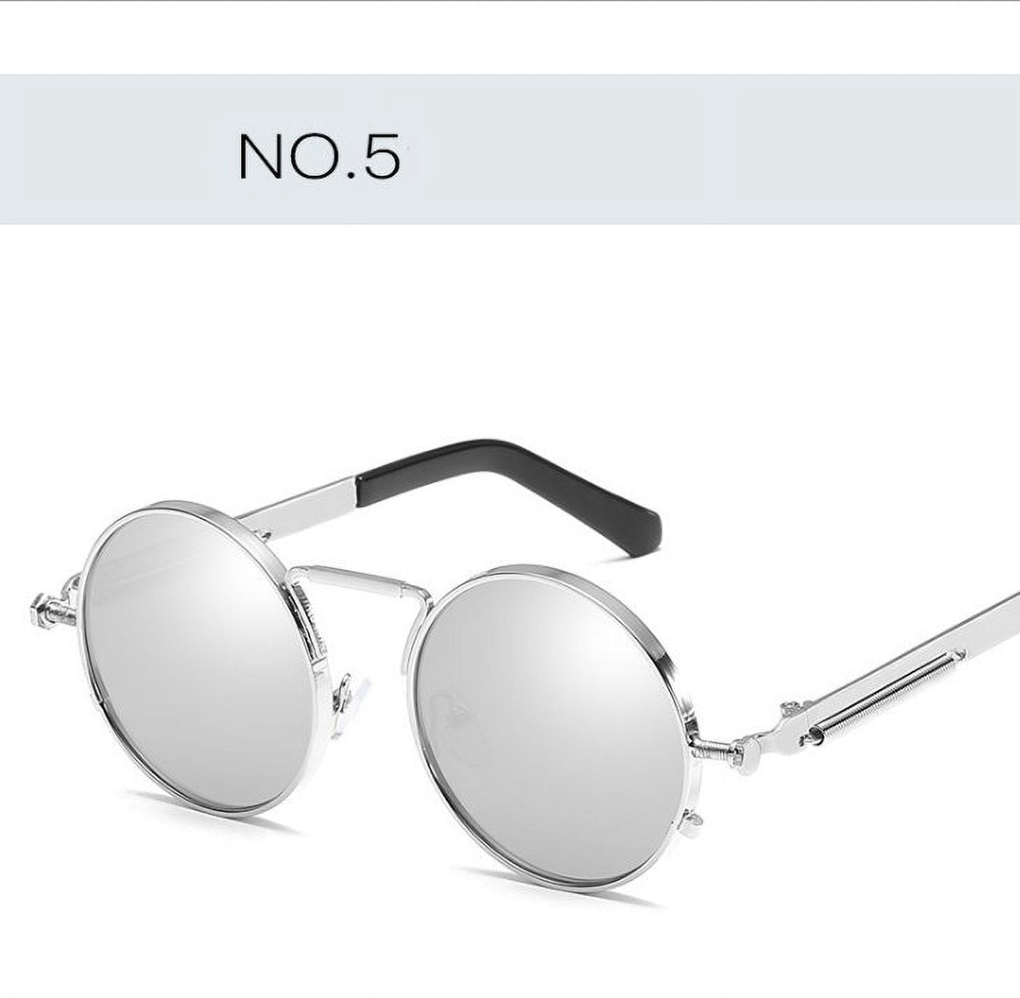 Round Sunglasses for Men Women with UV400 Protection Anti 