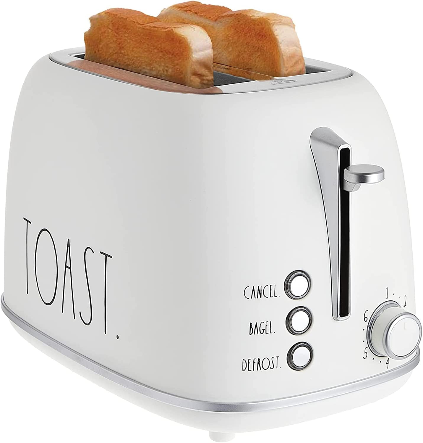 Retro Rounded Bread Toaster, 2 Slice Stainless Steel Toaster with ...