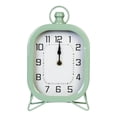 thumbnail image 1 of Retro Rounded Square Green Table Top Clock, 1 of 2