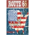 thumbnail image 1 of Retro Route 66 Tea Towels Set of 1 American Flag Map Kitchen Dish Cloth with Hanging Loop, 18"x28"Lint-Free Absorbent Towel for Kitchen Drying Wiping and Cleaning, 1 of 7