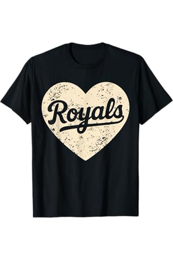 Retro Royals Heart Distressed Style Gift For Men Women T-Shirt