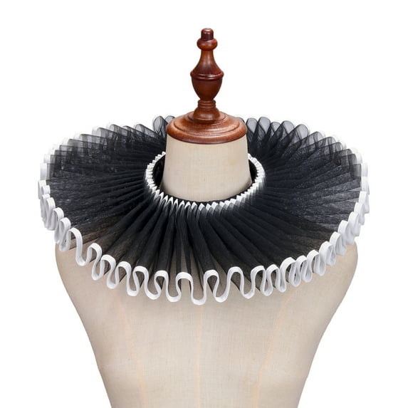 Retro Ruffled Collar Girls Cosplay Tie Victorian Collar Lapel Medieval Cosplay Victorian Ruffled Tie Collar