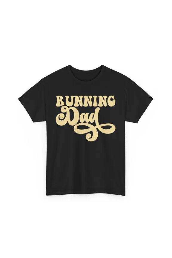 Retro Running Dad Vintage Script Jogger Marathon Father Unisex T-Shirt, Size S-5XL