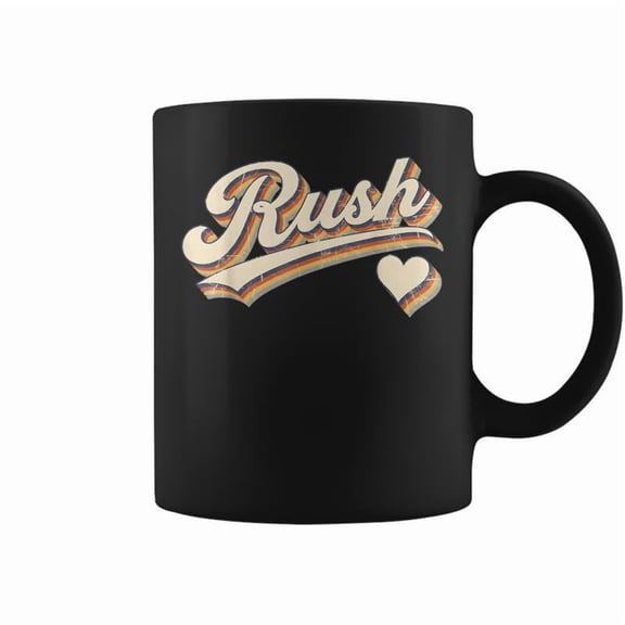Retro Rush Name Hearts For Men Coffee Mugs