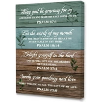 Retro Rustic Christian Bible Canvas Wall Art,Motivational Scripture Art Canvas Prints Framed Wall Artwork Ready to Hang For Christian Home Bedroom Office Wall Decor-12 x 15 Inches