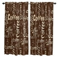 thumbnail image 1 of Retro Rustic Coffee Small Curtain Rod Pocket Short Curtains Half Drapes Partition Cabinet Door Window Curtains Home Decor, 1 of 6