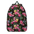 thumbnail image 1 of Retro Rustic Sunflower Backpack&nbsp;- Farmhouse Country Waterproof Bookbag, Yellow Floral Pattern with Wildflowers & Bee Illustration, 1 of 5