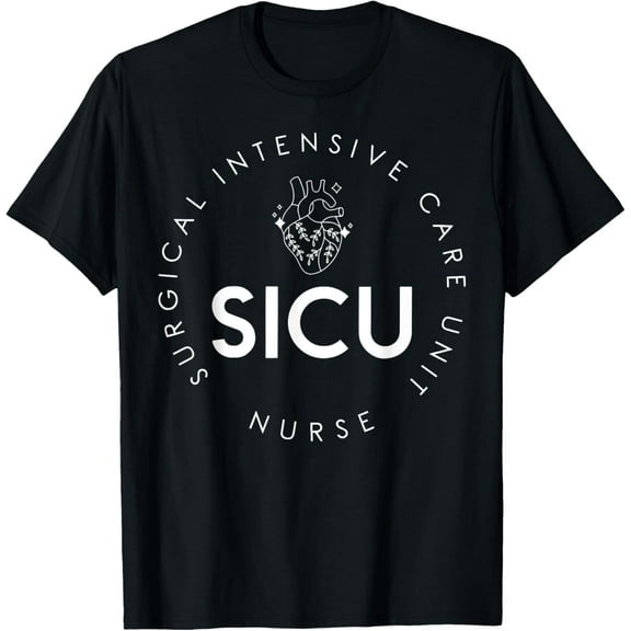 Retro SICU Nurse Surgery Intensive Care Unit Nurse ICU RN T-Shirt