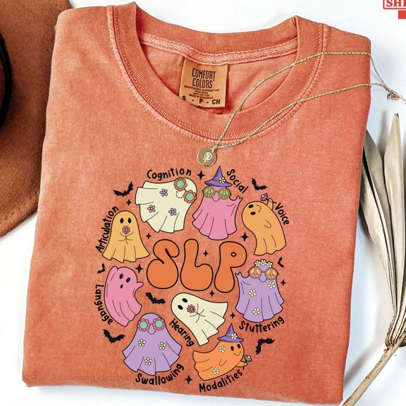 Retro SLP Ghost Halloween Shirt Tee