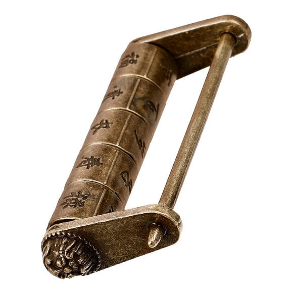 FELTECHELECTR Retro Padlock Classic Style Security Locking Dark Brown Zinc Alloy 1Set 3.15X1.38X0.59In