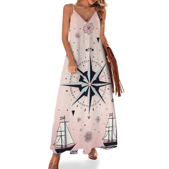 Retro Sail Sleeveless Dress Woman Fashion Long Dresses Women's Summer Suit Dress Summer 2025 Women