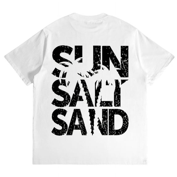Retro Salt Life Shirt - Sun & Sand Beach Graphic Tee, Women's Distressed Vintage Vacation Tops
