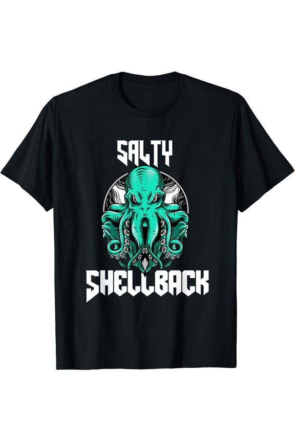 Retro Salty Navy Shellback Sea Serpent T-Shirt, Unisex T-Shirt