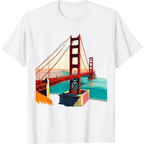 Retro San Francisco Golden Gate Bridge SF Fog City SF T-Shirt
