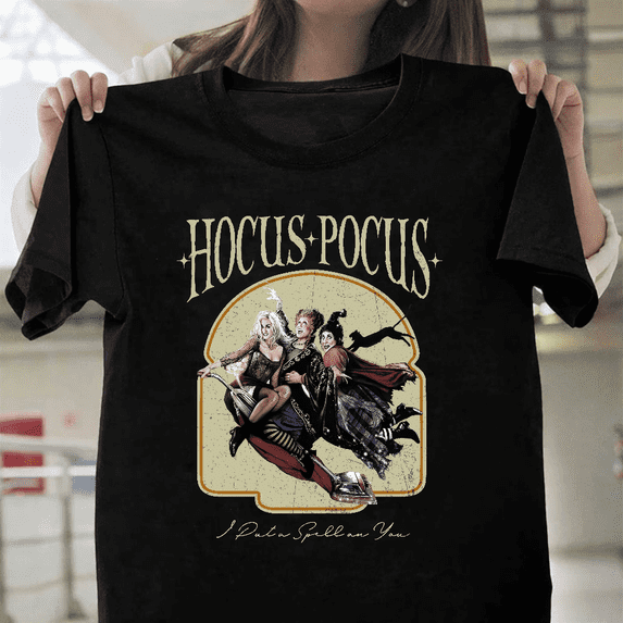 Retro Sanderson Sisters Hocus Pocus Halloween Art Unisex T-Shirt, up to size 3XL.
